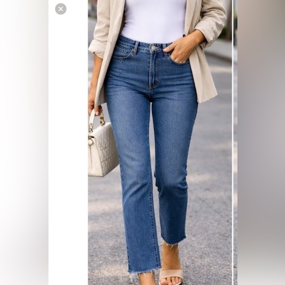 Good American Denim - Good American Blue Straight Leg Jeans